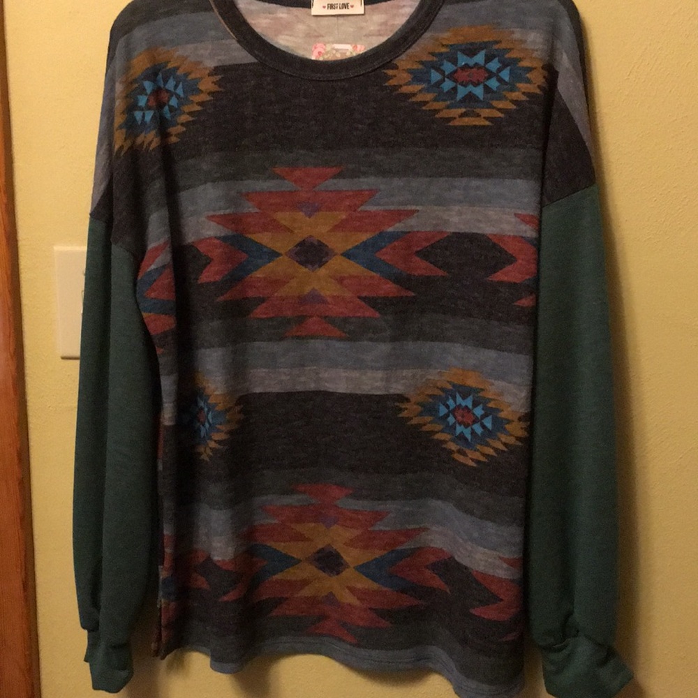Aztec/southwest print sweater